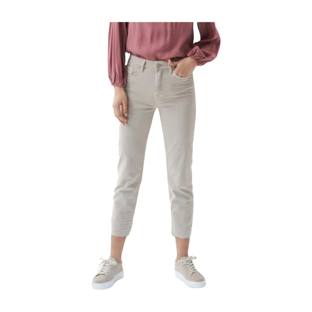 Salsa Women's Beige Cropped Trousers - Cropped Trousers - W26 L28 - Trousers