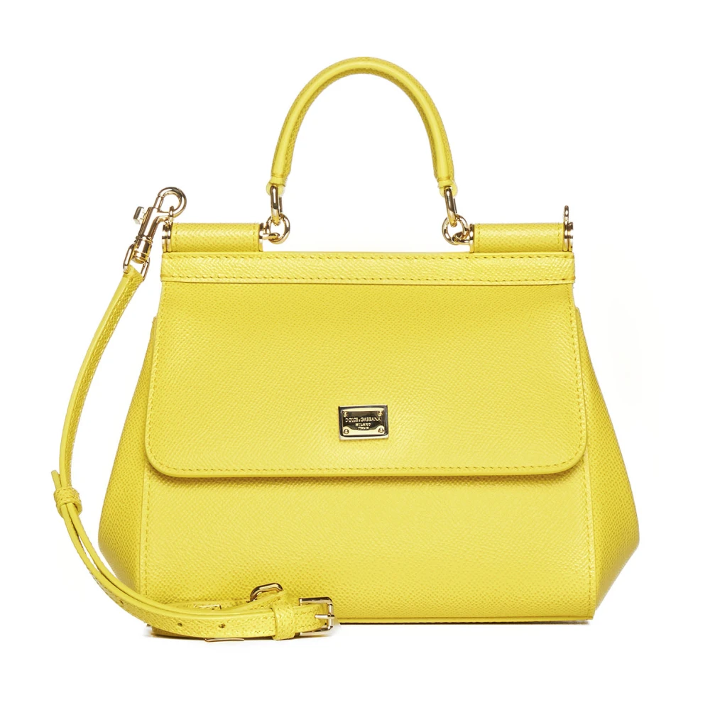 Dolce & Gabbana Stijlvolle Sicily Tassen Collectie Yellow Dames