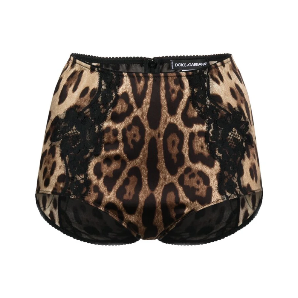 Dolce & Gabbana Luipaardprint Zijde Blend Ondergoed Multicolor Dames