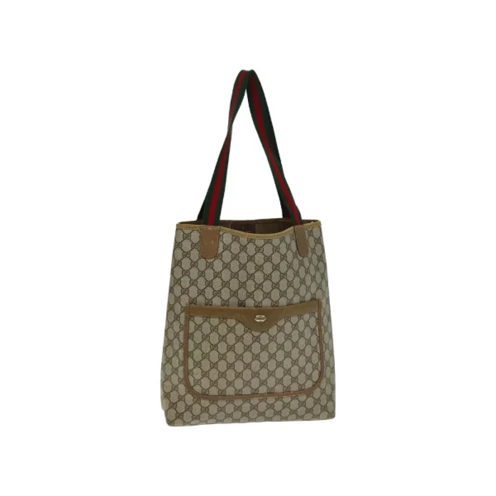 Gucci Vintage Pre-owned Leather handbags Beige Dames