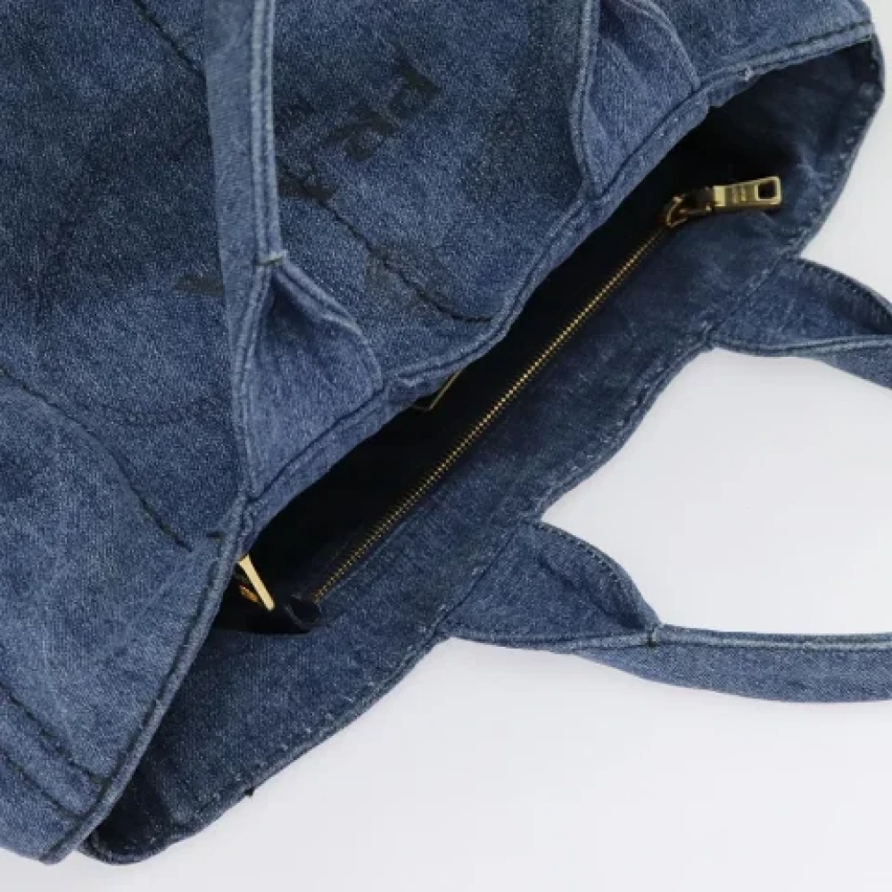 Prada Vintage Pre-owned Canvas handbags Blue Dames