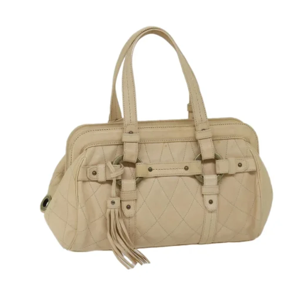 Bally Pre-owned Leather handbags Beige Dames