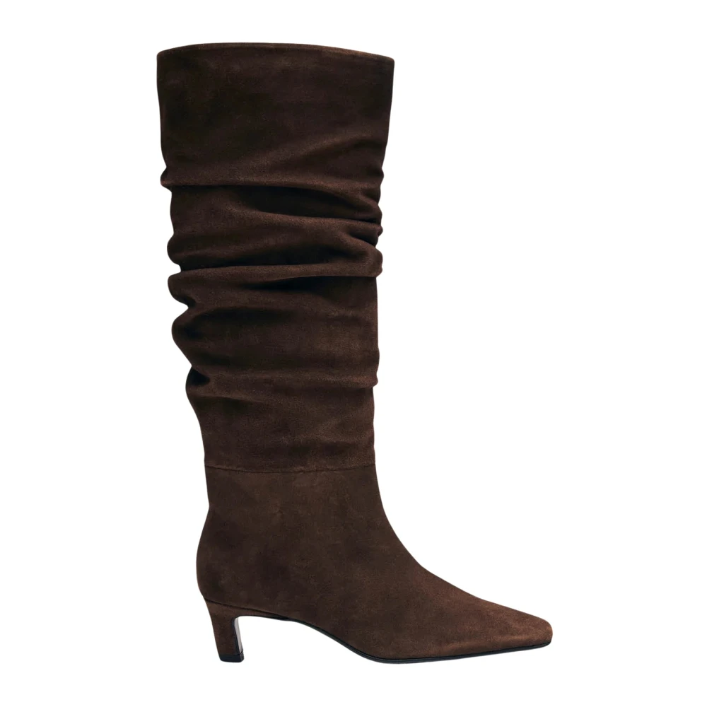 Alohas Brown Suede Leather Boots - Elegant - Female - Heeled Boots - Brown - 5 Uk - Shoes
