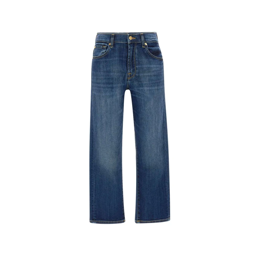 7 For All Mankind Blue Modern Straight Nolita Dark Denim Jeans - Female - Straight Fit Jeans - W31 - Jeans