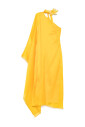 lemon-yellow-layered-dress-with-scarf