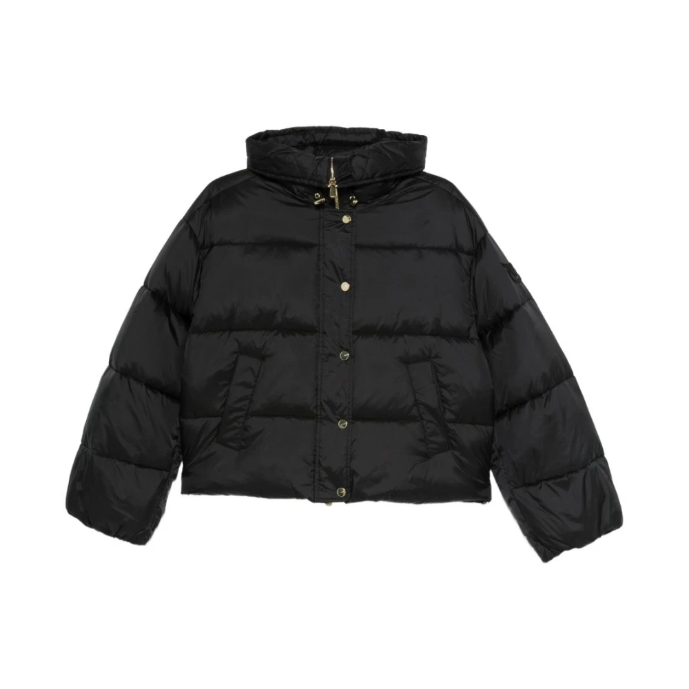 Pinko Women's Black 'Impasto' Down Jacket Wide Fit Medium