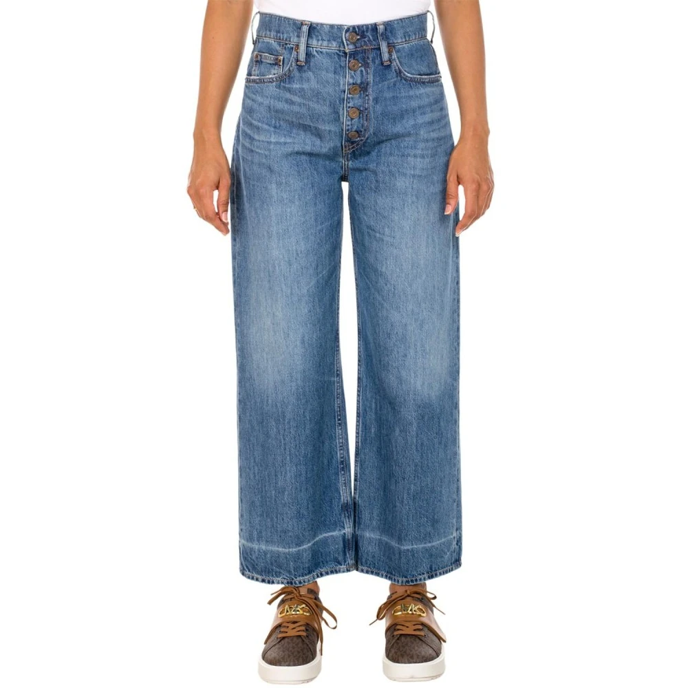 Ralph Lauren Vida Crop Straight Jeans för Kvinnor Blue, Dam