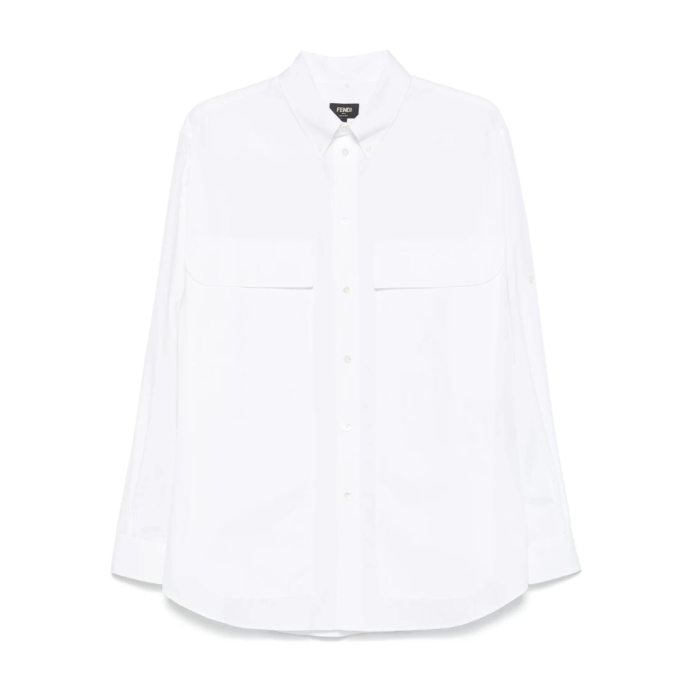 Fendi Wit Shirt voor Mannen White Heren