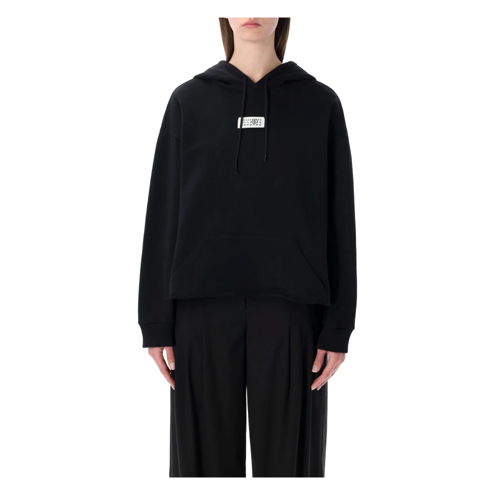 Mm6 Maison Margiela Women's Black Hoodies, L, Hoodie Tag