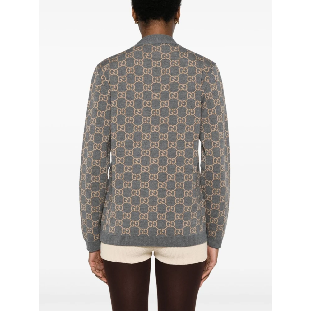 Gucci Omkeerbare wollen gebreide trui Gray Dames