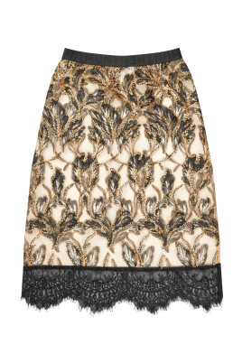golden-floral-skirt-with-side-slit