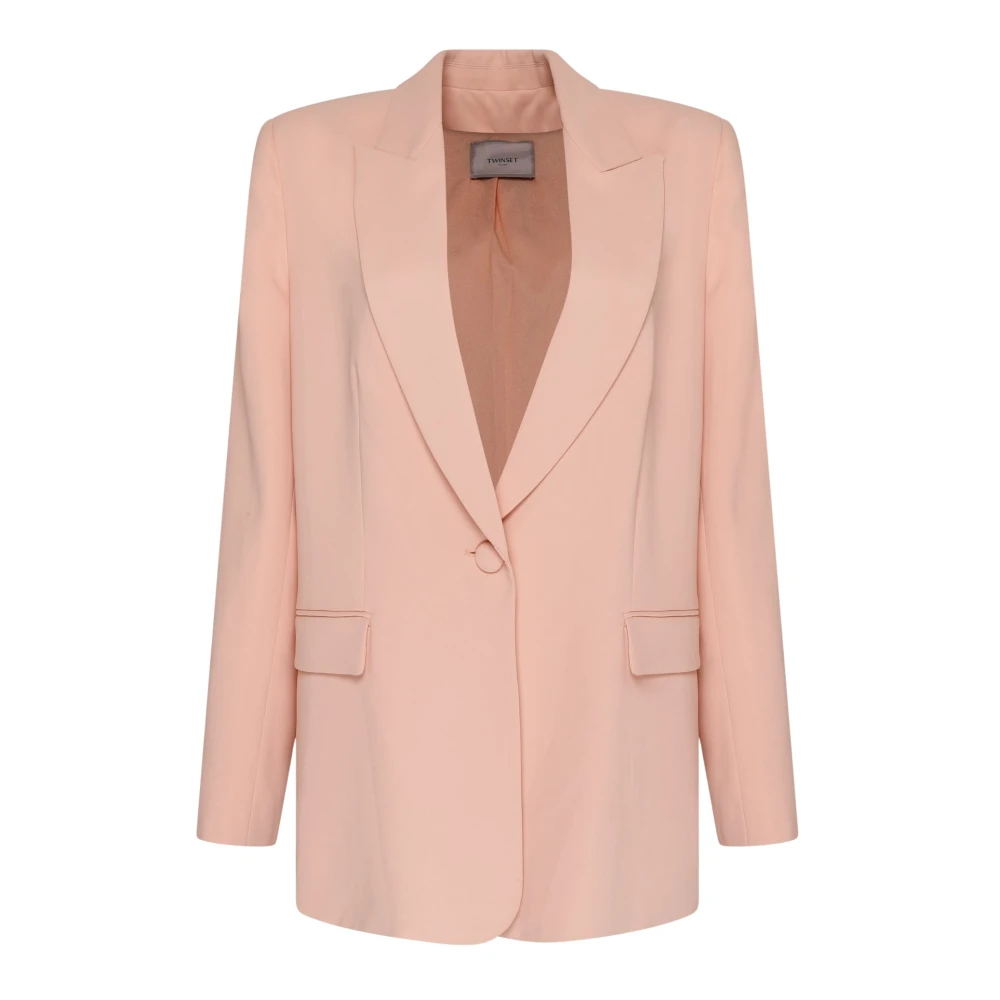 Twinset Rosa Blazer med Knäppning Pink, Dam