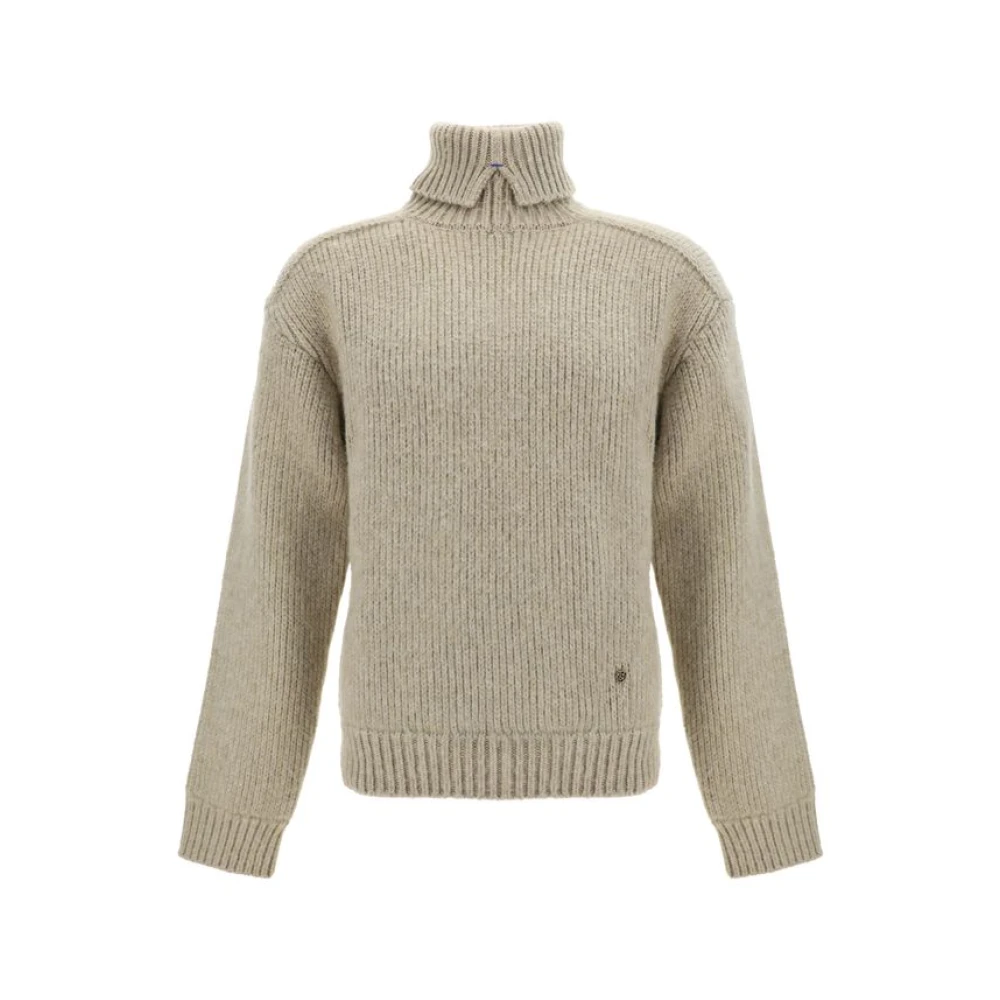 Burberry Geribbelde wollen coltrui Beige Heren