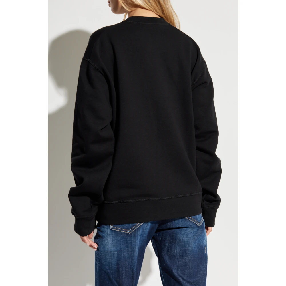 Dsquared2 Sweatshirt met logo Black Dames