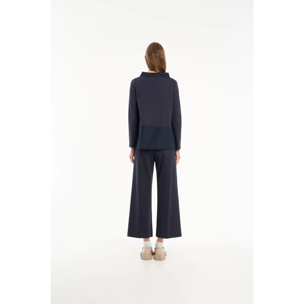 Vicario Cinque Stijlvolle Wijde Broek Blue Dames