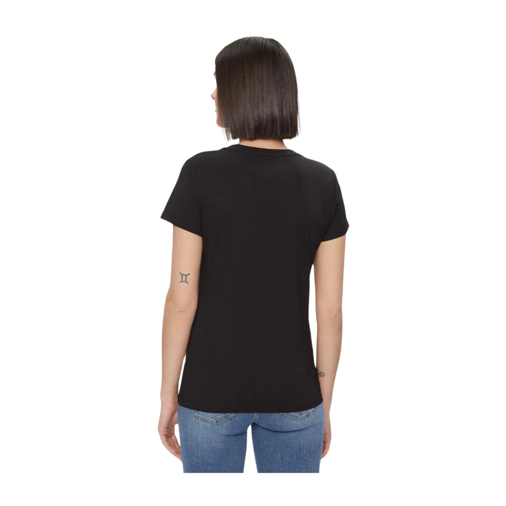 Liu Jo Stijlvol T-shirt voor Mannen en Vrouwen Black Dames