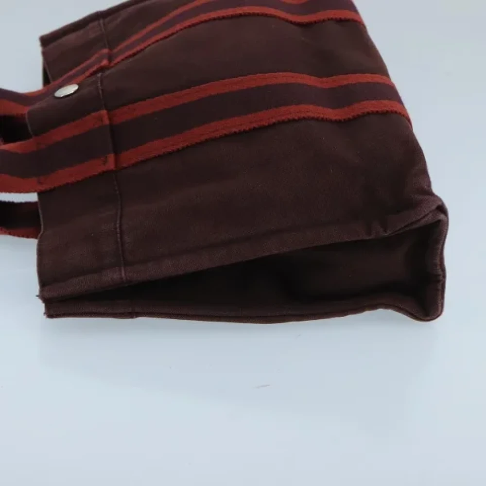 Hermès Vintage Pre-owned Canvas handbags Red Dames