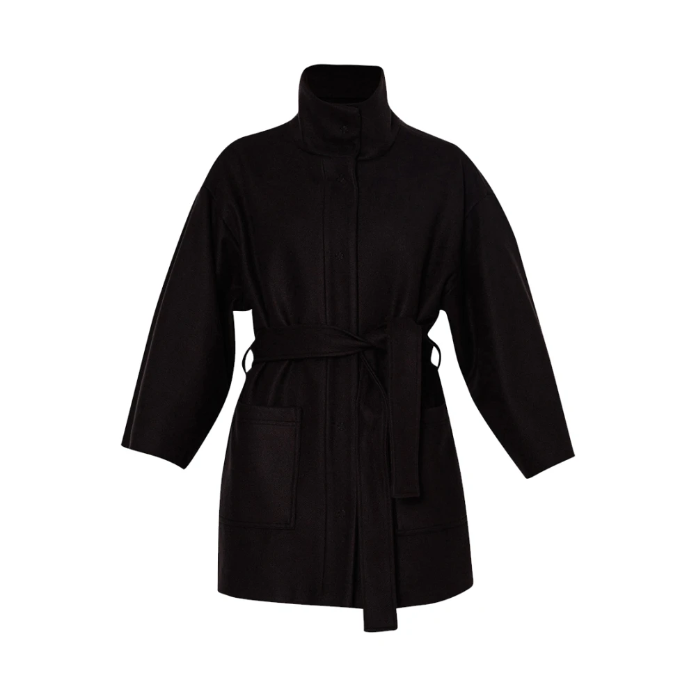 Liu Jo Zwarte Lange Elegante Wikkeljas Black Dames