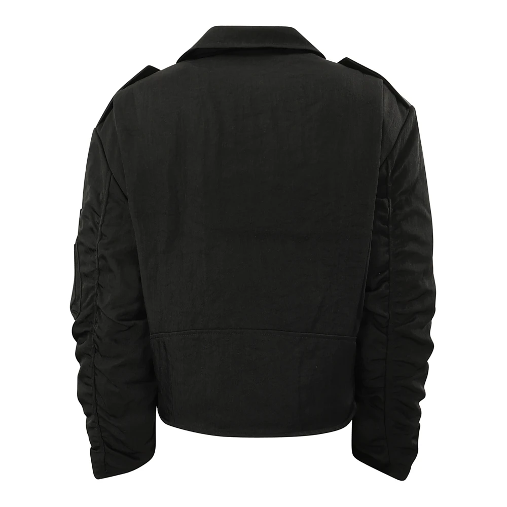 Vaquera Nylon Biker Bomber Jack met Zakken Black Dames