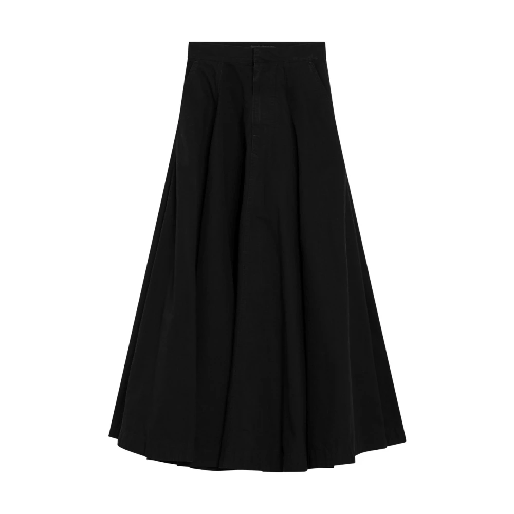 Balenciaga Women's Black Midi Skirts, Xs, Godet Maxi Skirt