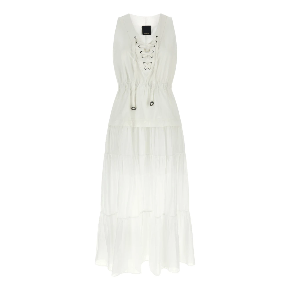 Pinko Women's White Maxi Dresses, Xs, Casarsa Long Dress