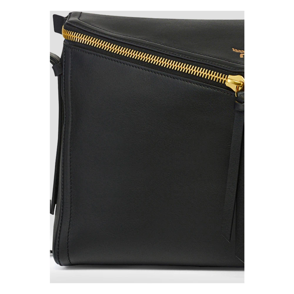 MCM Diamanten 3D schoudertas van kalfsleer Black Dames