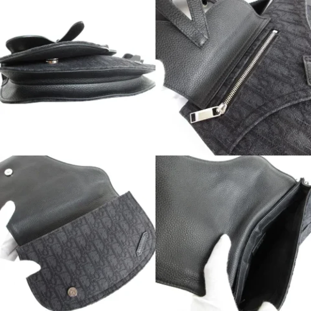 Dior Vintage Pre-owned Canvas dior-bags Black Heren