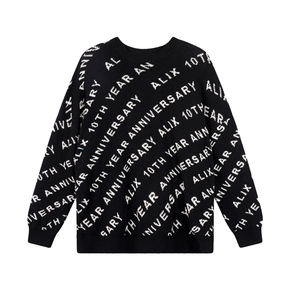 Alix The Label Gebreide trui met tekst Black Dames