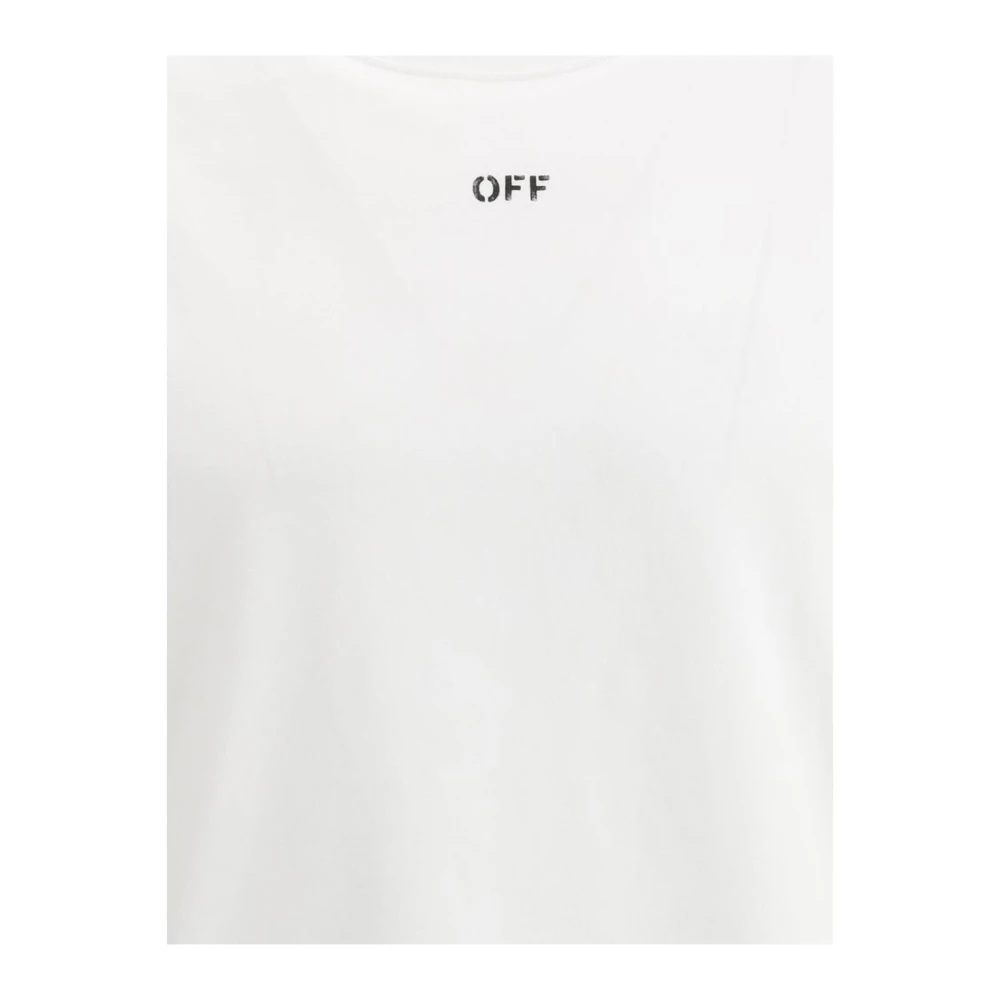 Off White Arrow Skate T-shirt met Maxi Print White Heren
