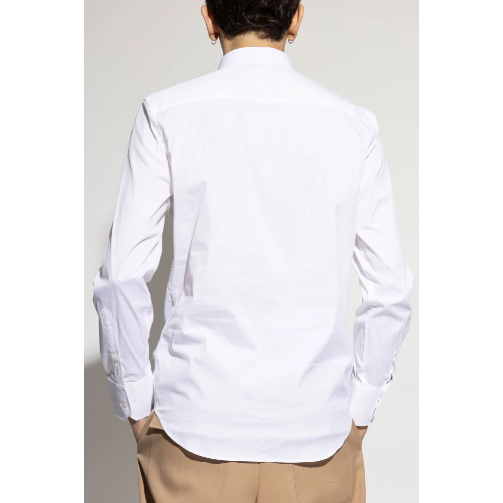 Emporio Armani Katoenen overhemd White Heren