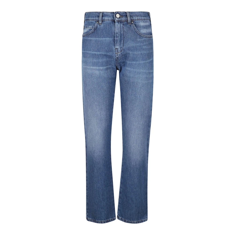 Max Mara Blauwe Katoenen Jeans Gemaakt in Italië Blue Dames