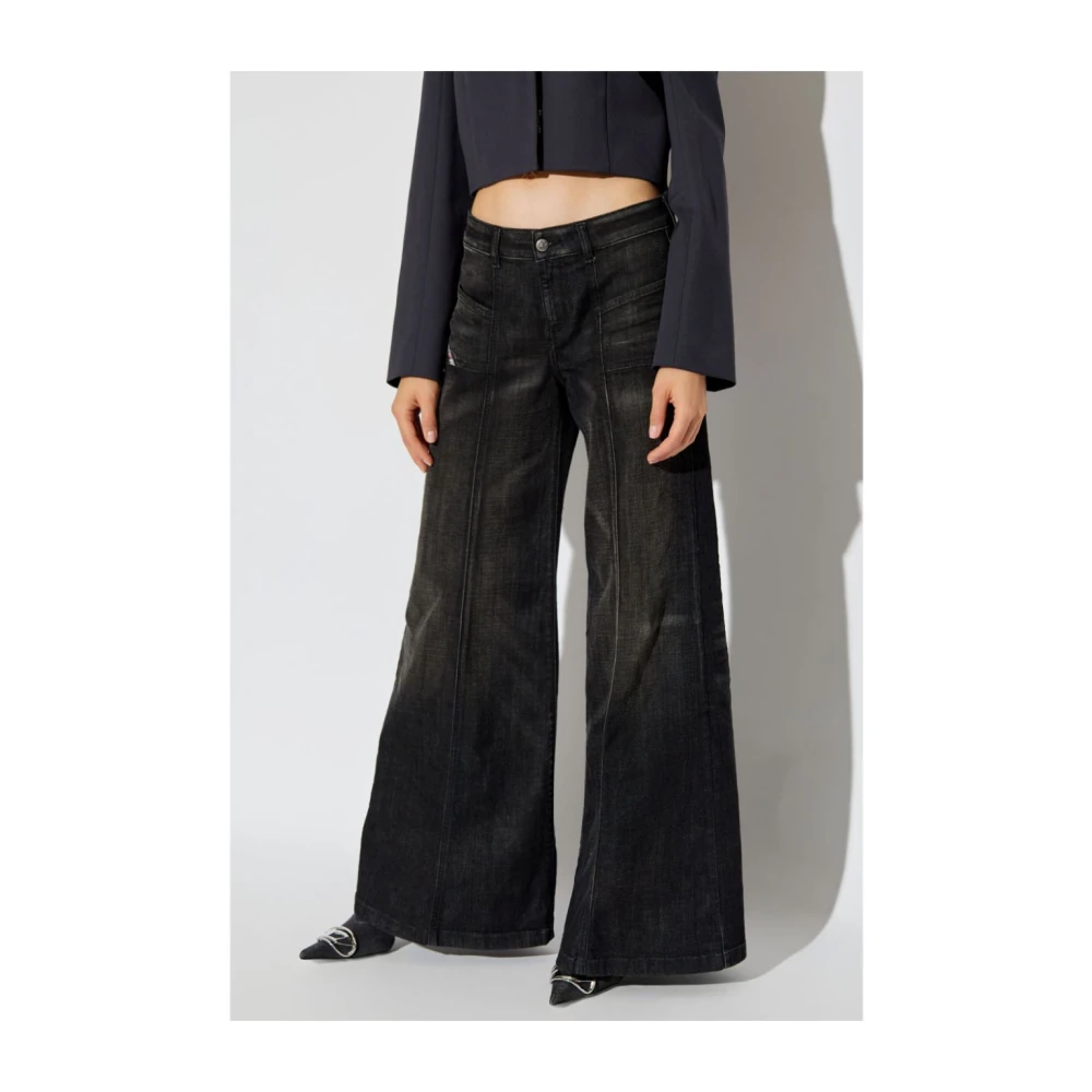 Diesel Retro Flare Jeans Geïnspireerd door de jaren '70 Black Dames