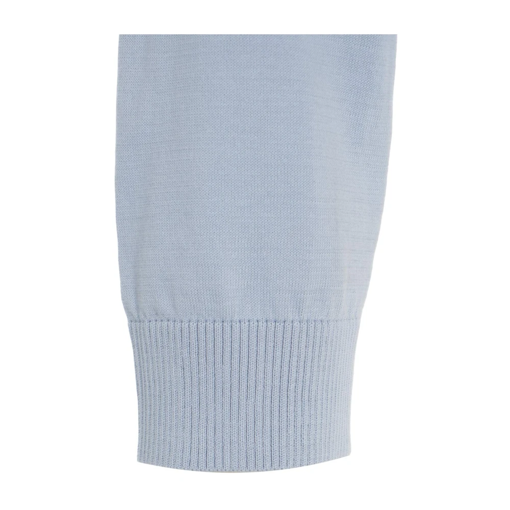 Semicouture Blauwe V-hals Katoenen Vest Breigoed Blue Dames