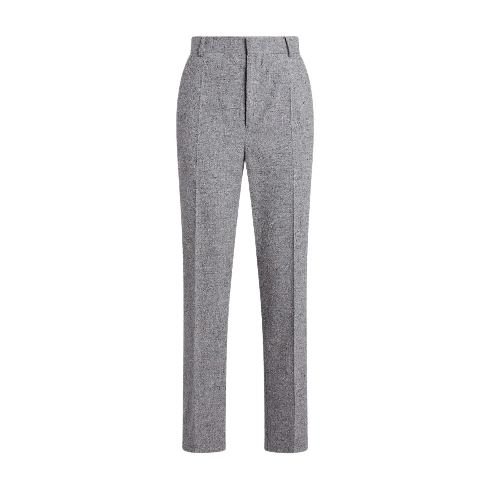 Moschino Women's Gray Tweed Trousers - Slim-Fit Trousers - M - Trousers