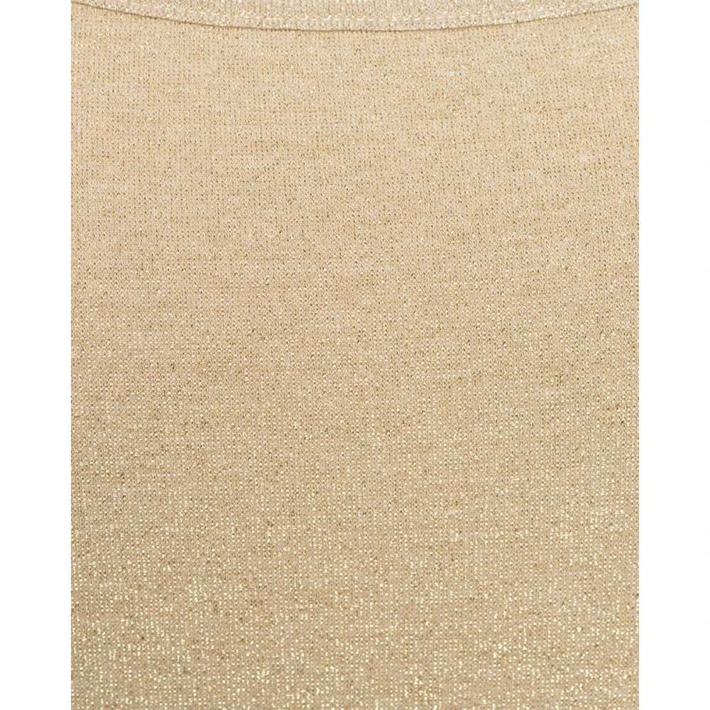&Co Woman Lurex Lange Mouw Top Vesper Beige Dames