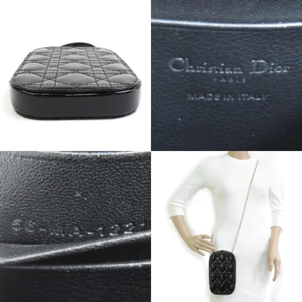 Dior Vintage Pre-owned Leather wallets Black Dames