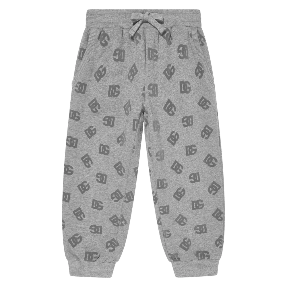 Dolce & Gabbana Boys Gray Dg Logo Joggers In Grey - Sweatpants - 4 Y - Kids