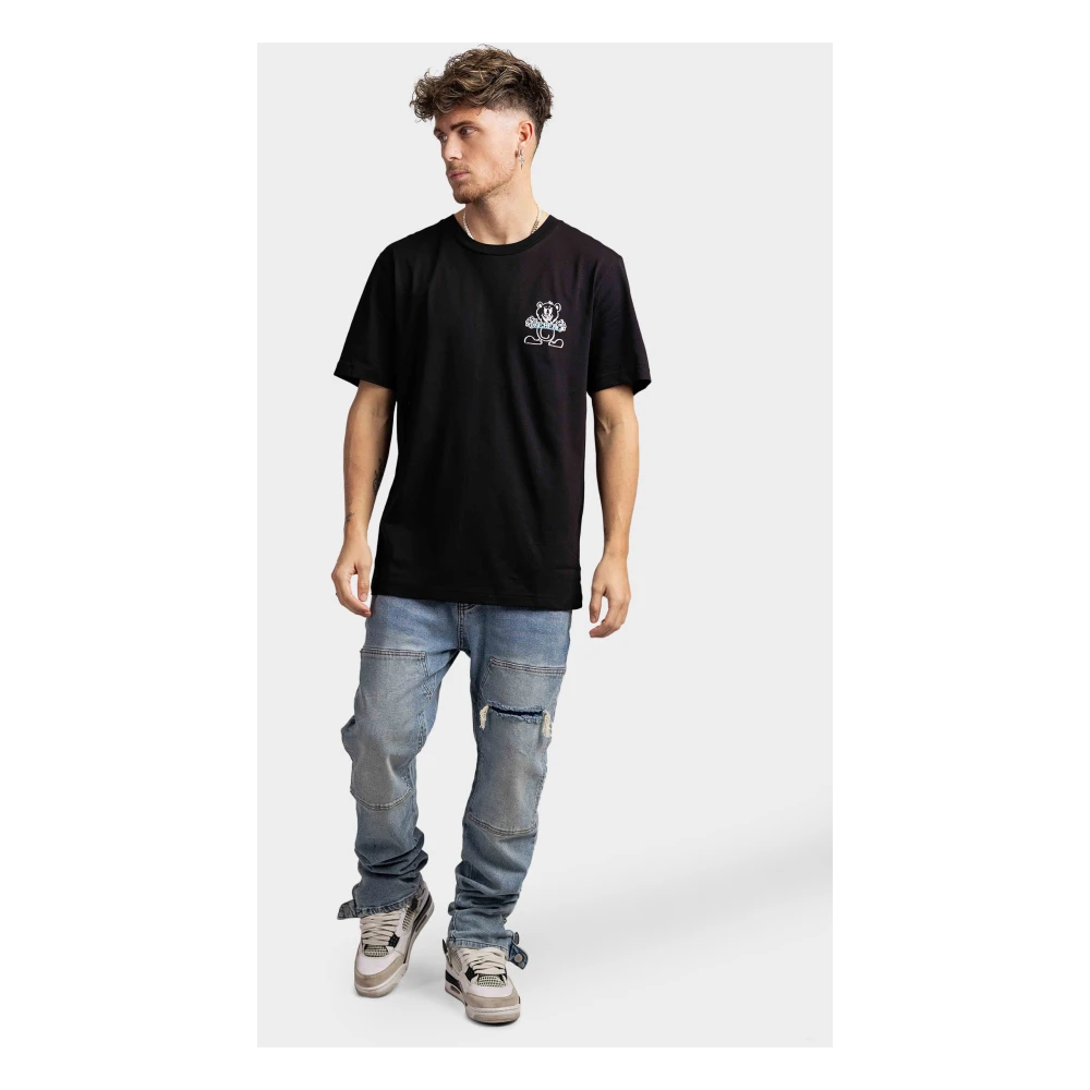 Iceberg Zwart Bear T-Shirt voor Heren Black Heren