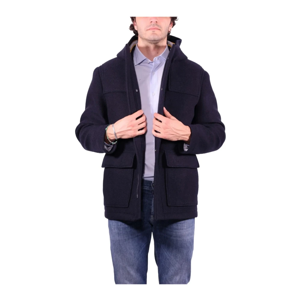 Manuel Ritz Stijlvolle wollen jas Blue Heren