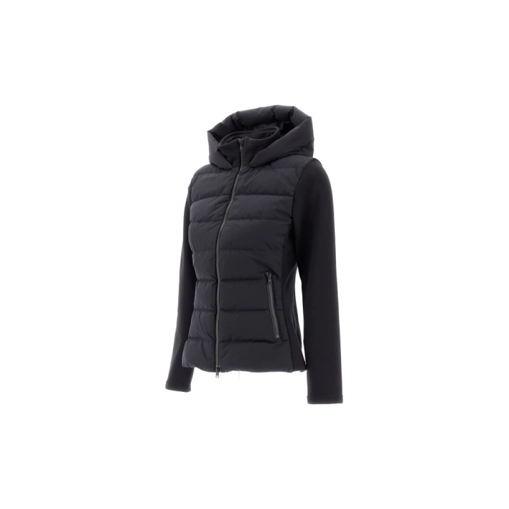 Herno Gewatteerde Hooded Donsjas Black Dames