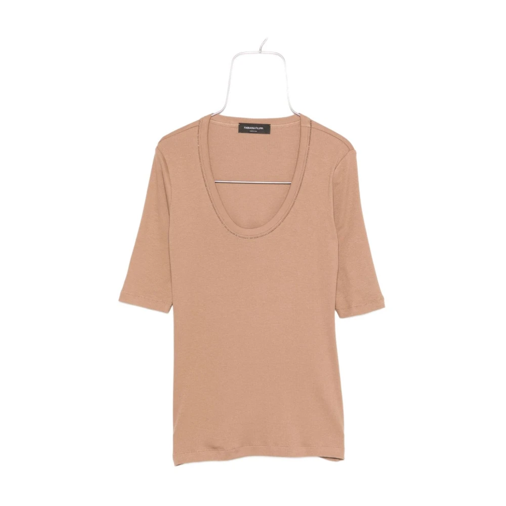 Fabiana Filippi Women's Brown Camel Sweater, True To Size