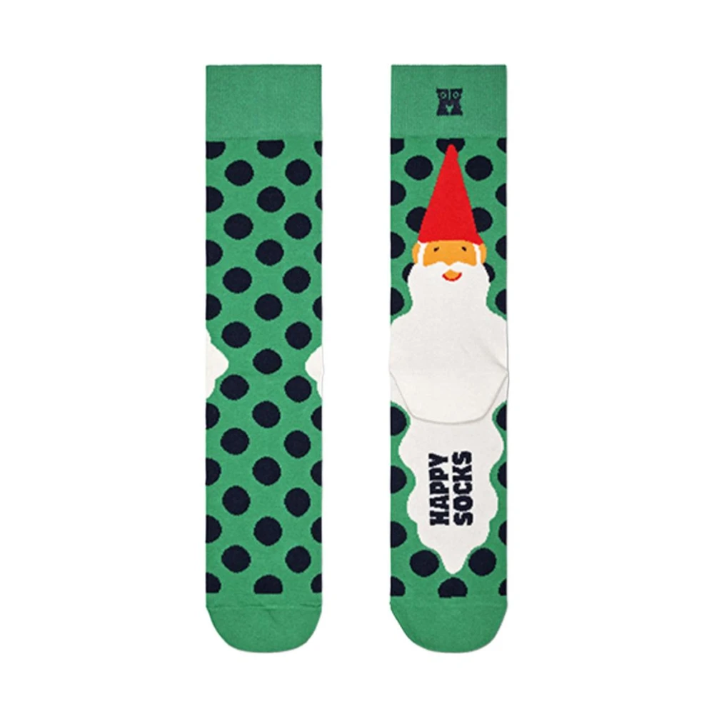 Happy Socks Polka Dot Crew Socks Groene Katoen Green