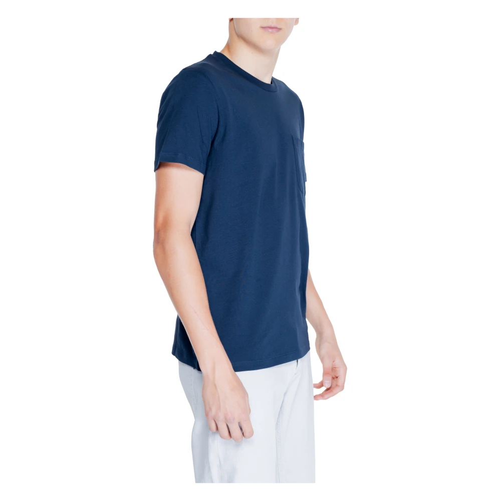 Peuterey Heren T-shirt Lente Zomer Collectie Blue Heren