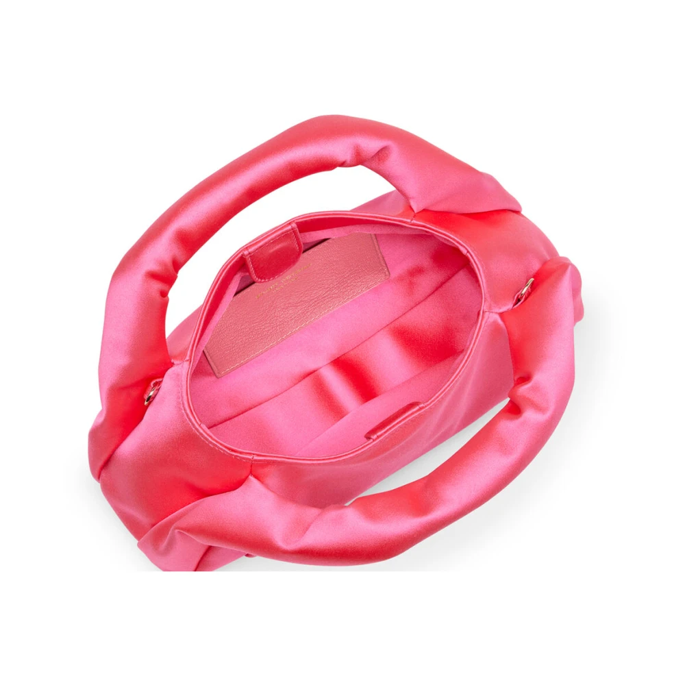 Stuart Weitzman Moda Mini Tote Luxe Satijnen Limited Edition Pink Dames