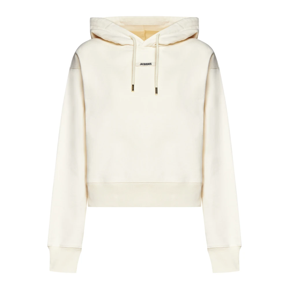 Jacquemus Beige Hoodies, Female, Xs, Gros Grain Hoodie