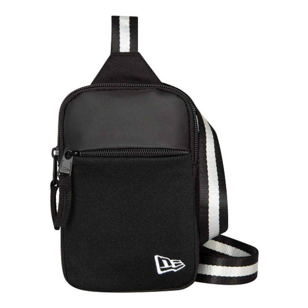 new era Zwarte Zijtas met Taping Black Heren