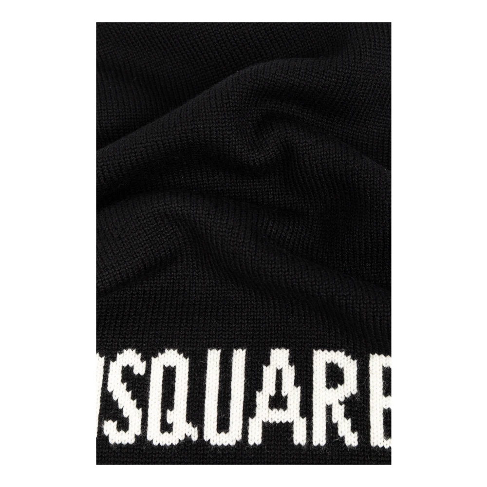 Dsquared2 Wollen sjaal Black Heren