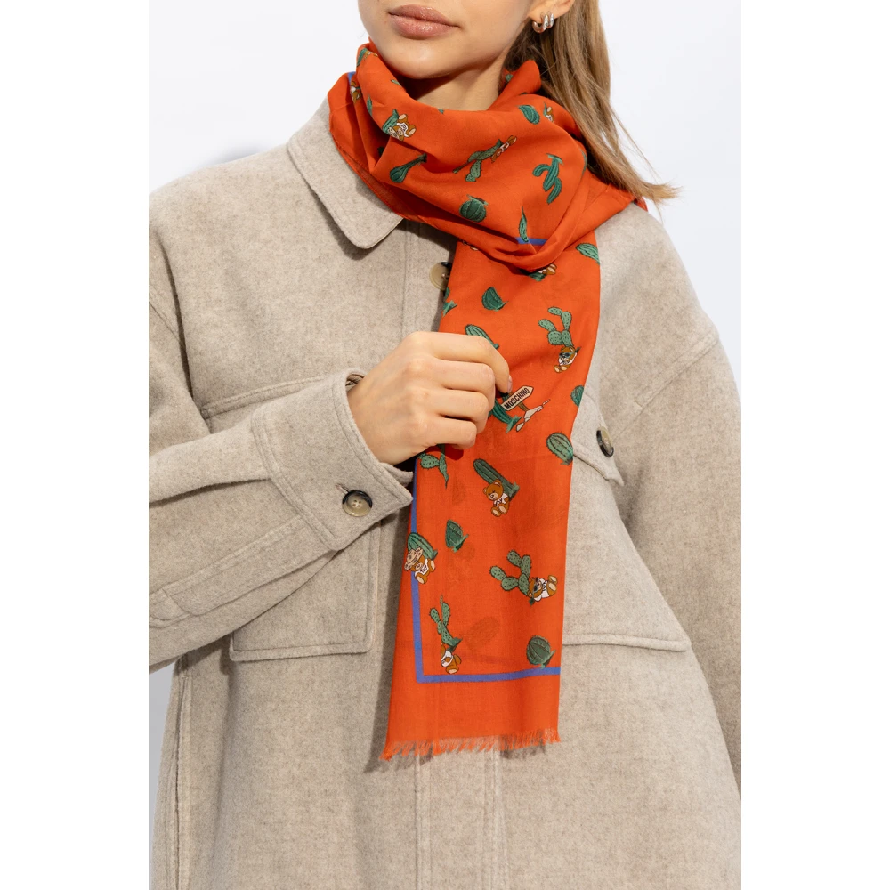 Moschino Bedrukte sjaal Orange Dames