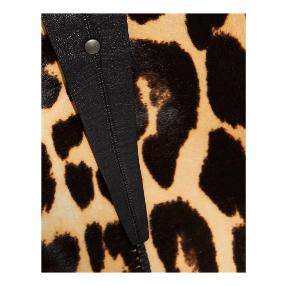 Bottega Veneta Luipaardprint Kalfshaar Rok Brown Dames