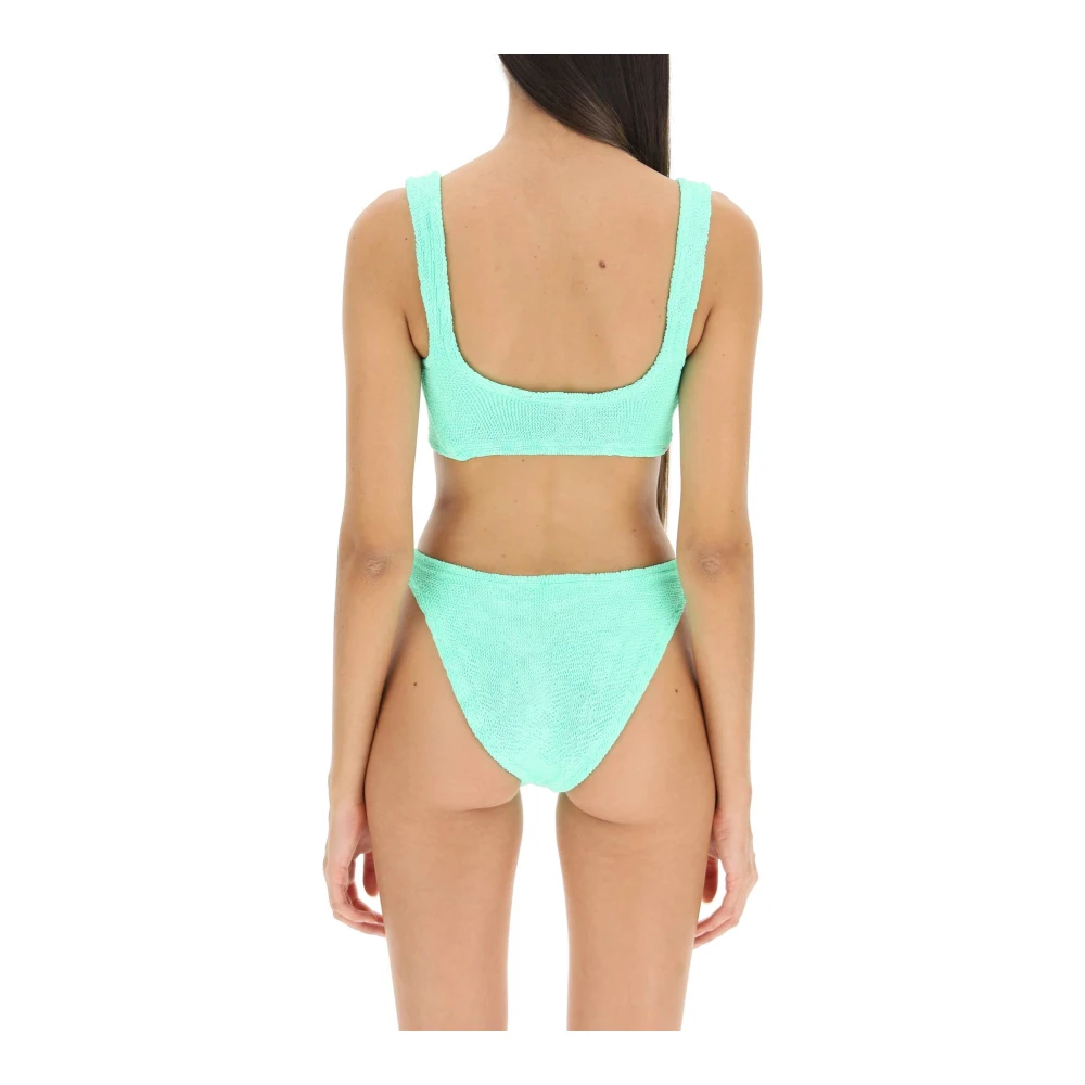 Hunza G Twisted Chest Bikini Set Green Dames